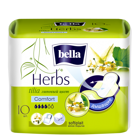 Прокладки для критических дней  bella Herbs с экстрактом липового цвета