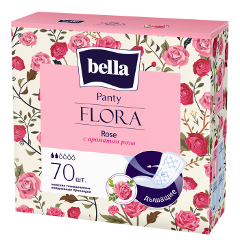 Ежедневные прокладки bella PANTY FLORA с ароматом розы