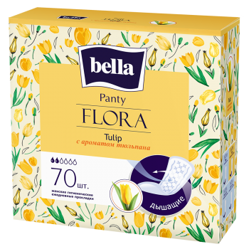 Ежедневные прокладки bella PANTY FLORA с ароматом тюльпана
